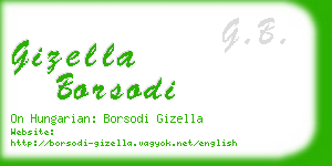 gizella borsodi business card